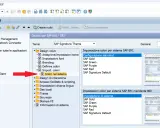 Interfaccia SAP Easy Access, con freccia rossa che indica "Colori nel sistema". Utile per un corso SAP gratuito.