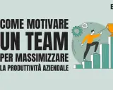 Come motivare i dipendenti: un uomo sale una scala verso un trofeo, simboleggiando il successo e la produttività aziendale.