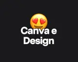 Emoji con cuori e testo "Canva e Design". Scopri il nostro corso Canva gratuito per creare grafiche fantastiche!