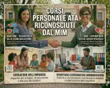 Corsi gratuiti senza diploma per personale ATA, ASACOM e OSA. Formazione riconosciuta dal MIM per lavorare con bambini e anziani.