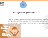 Il **proattività significato** è essere dinamici e prendere l'iniziativa, anticipando gli eventi anziché reagire.