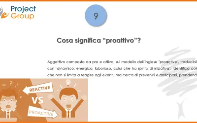 Il **proattività significato** è essere dinamici e prendere l'iniziativa, anticipando gli eventi anziché reagire.