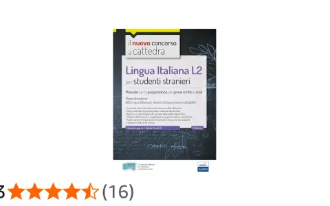 Manuale "Lingua Italiana L2 per studenti stranieri" per prepararsi al concorso a cattedra. Ideale per chi insegna l'italiano come lingua seconda.