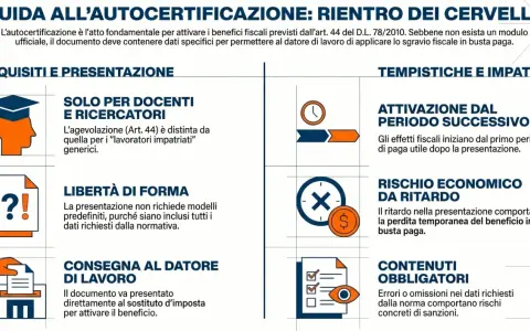 Guida all'autocertificazione per il rientro dei cervelli: requisiti, tempistiche e impatto fiscale per docenti e ricercatori.