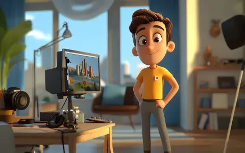 Ragazzo sorridente davanti al PC, con un progetto di grafica 3d. Ideale per chi cerca corsi grafica 3d.