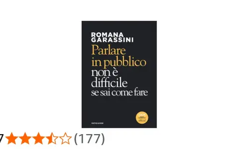 Copertina del libro "Parlare in pubblico non è difficile se sai come fare" di Romana Garassini. Offre 5 regole per parlare in pubblico con successo.