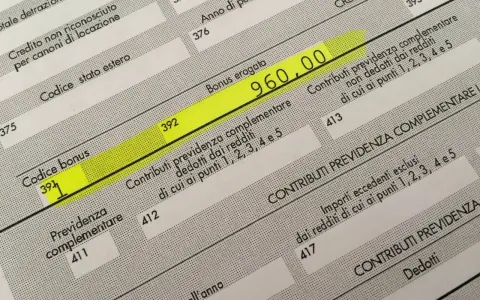 Dettaglio del CUD: bonus erogato 960,00 e contributi previdenza complementare. Ecco come leggere il CUD.