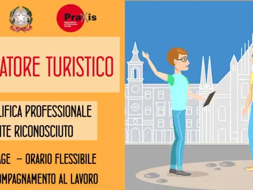 Corso di accompagnatore turistico: qualifica professionale legalmente riconosciuta, 400 ore, stage e orario flessibile.