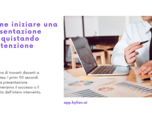 Come iniziare una presentazione efficace: i primi 90 secondi sono cruciali per catturare l'attenzione.