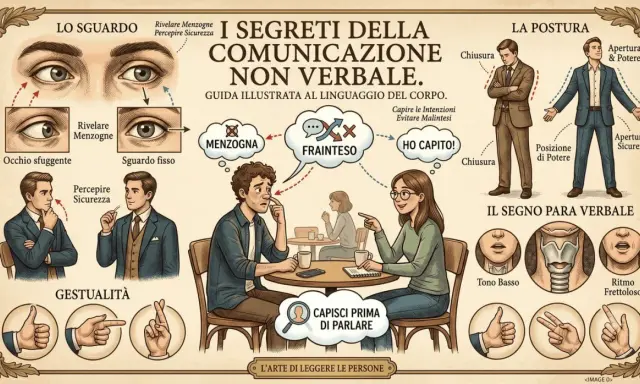 I gesti sono le parole più importanti: un'illustrazione sui segreti della comunicazione non verbale, dallo sguardo alla postura, dalla gestualità al paraverbale.