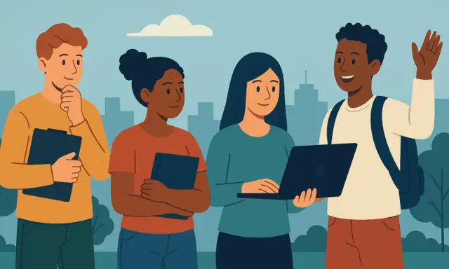 Giovani che collaborano, un esempio di cos'è Garanzia Giovani: formazione e opportunità per il futuro.
