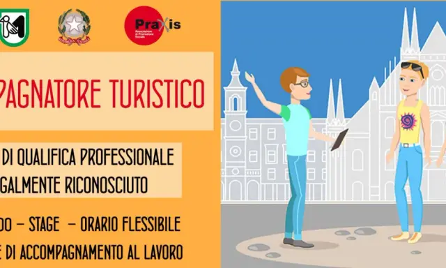 Corso di accompagnatore turistico: qualifica professionale legalmente riconosciuta, 400 ore, stage e orario flessibile.
