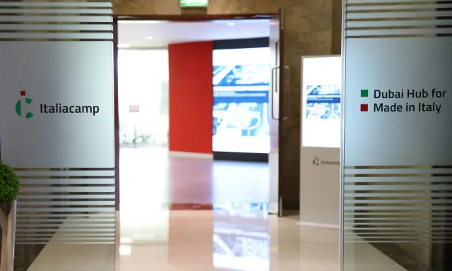 Ingresso di "Italiacamp", Dubai Hub for Made in Italy. Opportunità di carriera per aziende italiane a Dubai che assumono.