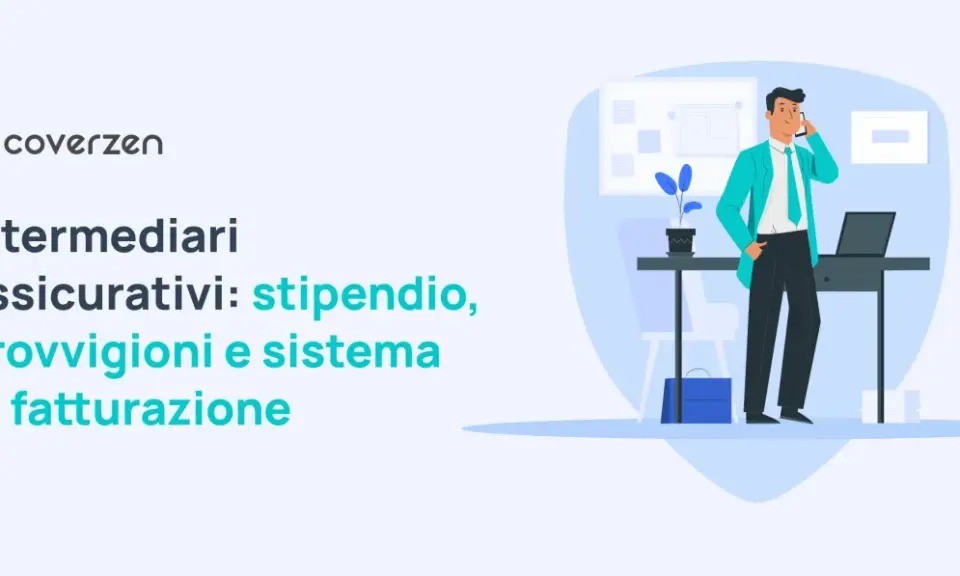 Intermediari assicurativi: stipendio, provvigioni e sistema di fatturazione. Un consulente assicurativo al telefono, con un laptop sulla scrivania.