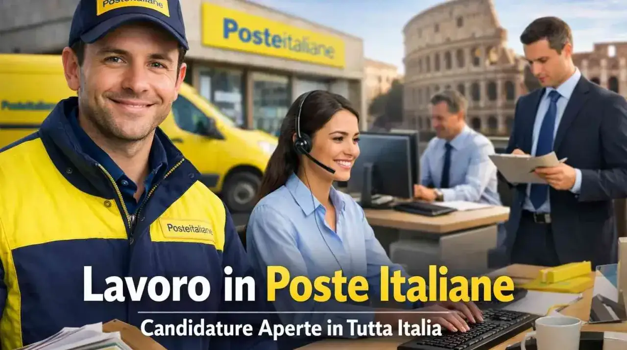 Poste Italiane cerca personale: un portalettere sorridente, un'operatrice al call center e un impiegato in ufficio. Candidature aperte per il concorso Poste Italiane.