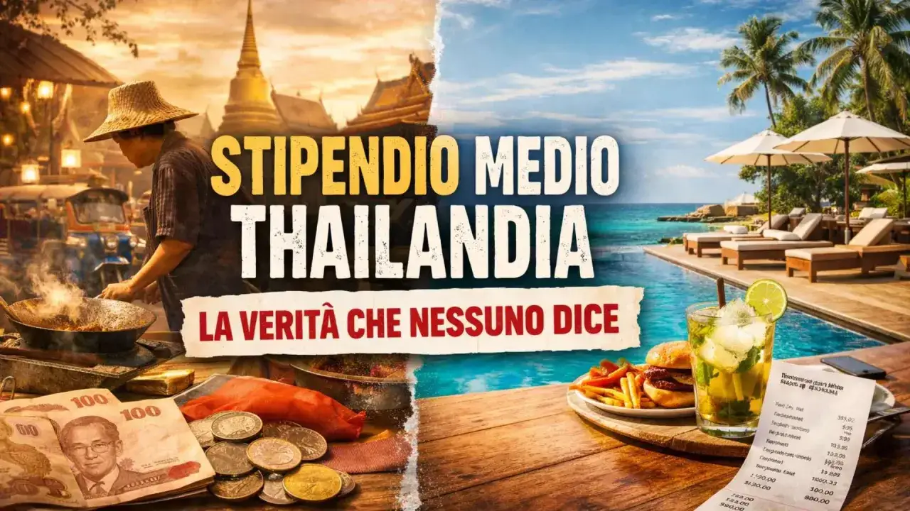 Stipendio medio Thailandia: da un lato cibo di strada e banconote, dall'altro un resort di lusso. La verit&agrave; sui costi della vita.
